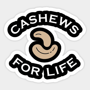 Cashews for Life Nutty Lifestyle Sticker